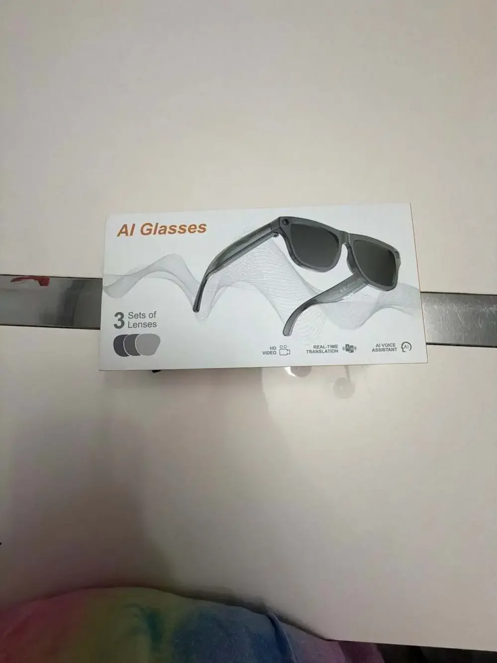 AI Smart Glasses with 3 Sets of Lenses, HD Video, Real-Time Translation and AI V